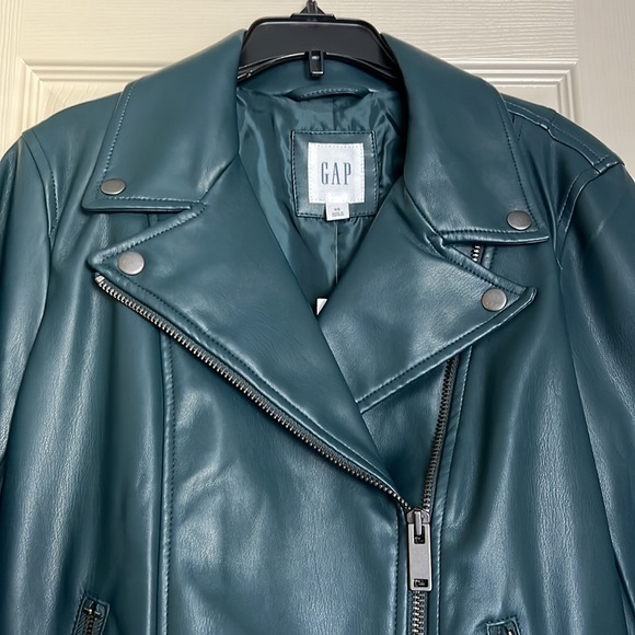 GAP Faux-Leather Moto Jacket - Picture 3 of 10